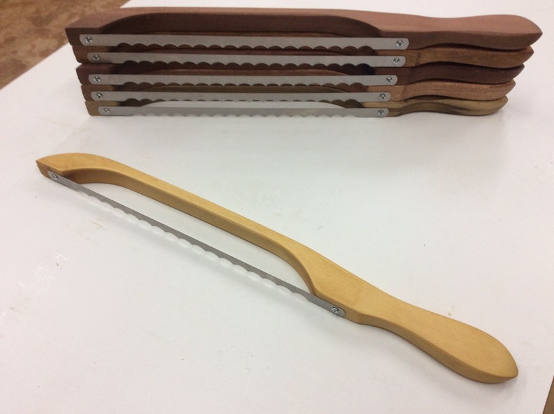 Bread Knife Fiddle Bow Bread Knife Wooden Timber Handmade Etsy