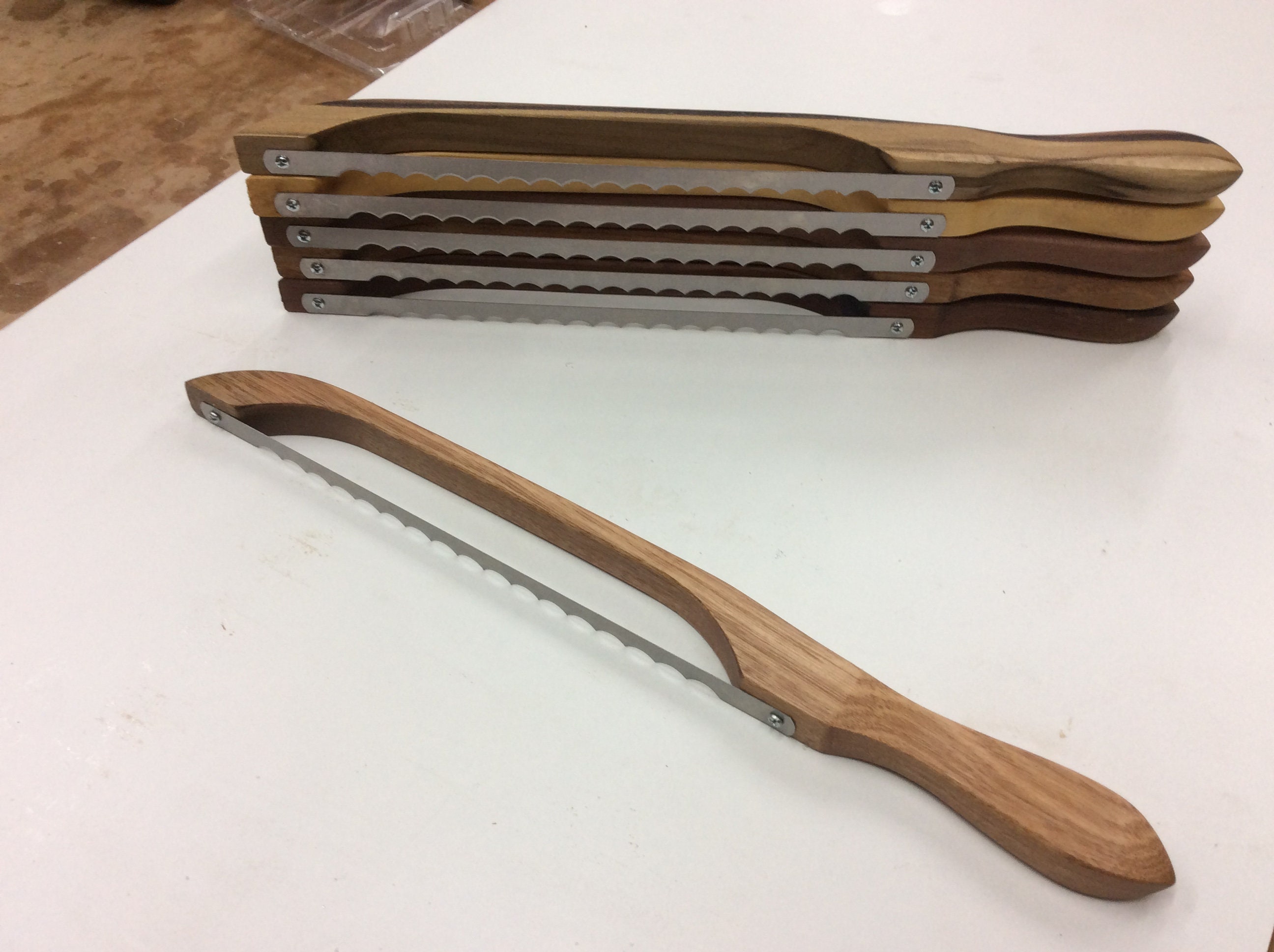 Bread Knife Fiddle Bow Bread Knife Wooden Timber Handmade Etsy