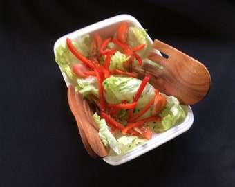 Salad servers, Huon pine Tassie Devil Paws -Australian Made Salad server hands, Buy From The Craftsman.