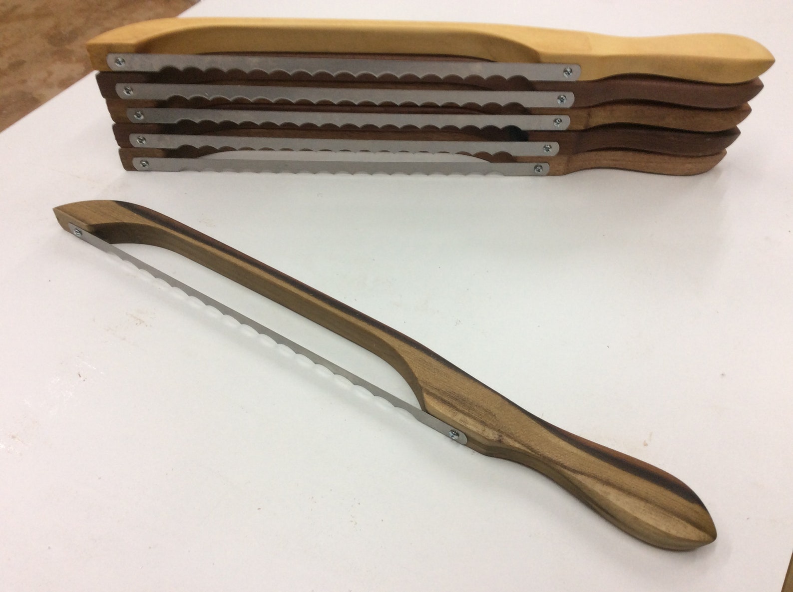 Bread Knife Fiddle Bow Bread Knife Wooden Timber Handmade Etsy