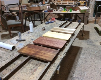 Australian Made Bread Board or  Platter Serving 40x20. The tapered end is perfect for use with the fiddle bow knife.