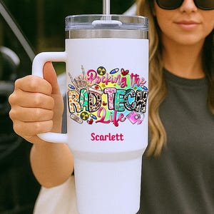 Personalized Radiologist Tumbler - 40 oz | Xray Tech Gifts Cup | Gift for Xray Tech | Funny Radiologist Gift with Name | Grad Gifts