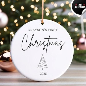Personalized Family Christmas Ornament | First Christmas Name Ornament | Christmas Ornament | Family Ornament | Customize Family Ornament