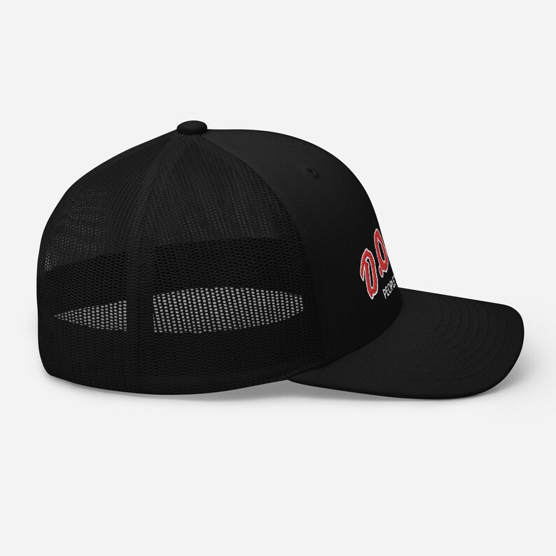 May include: Black and red trucker hat with the text "DO IT" in red with a white outline. The text is in a stylized font.