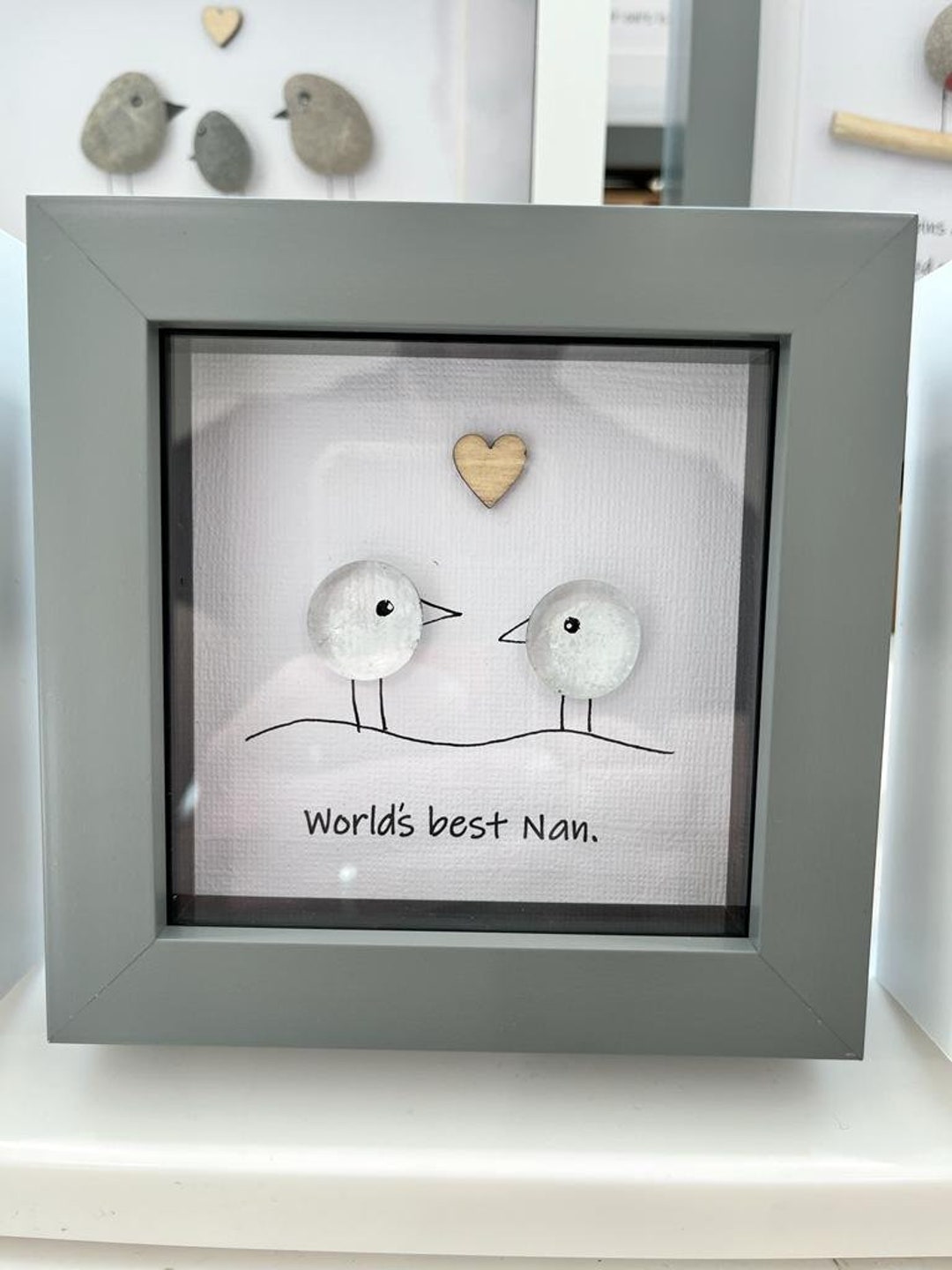 Nan Pebble Picture, Pebble Picture Frame, Present for Nan, Gift for Nan