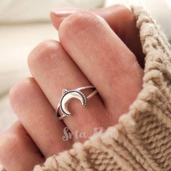 Boho moon rings clearance
