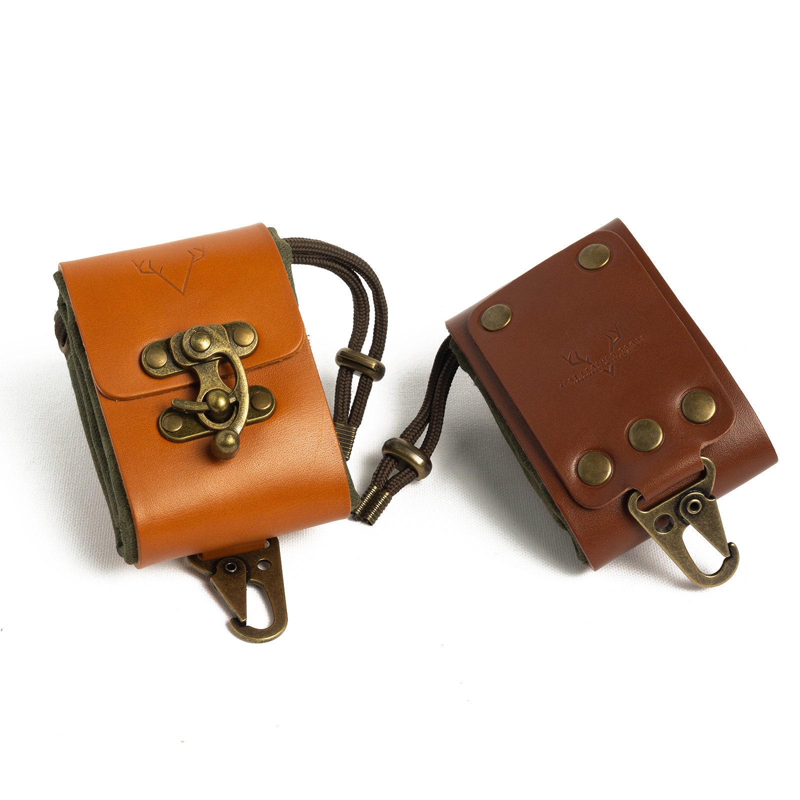 Foraging Pouch, Belt Bag with Waxed Canvas and Leather, Foraging Canvas Gathering Mushroom Bag or Pouch, Folding harvest bag, Bushcraft Gear