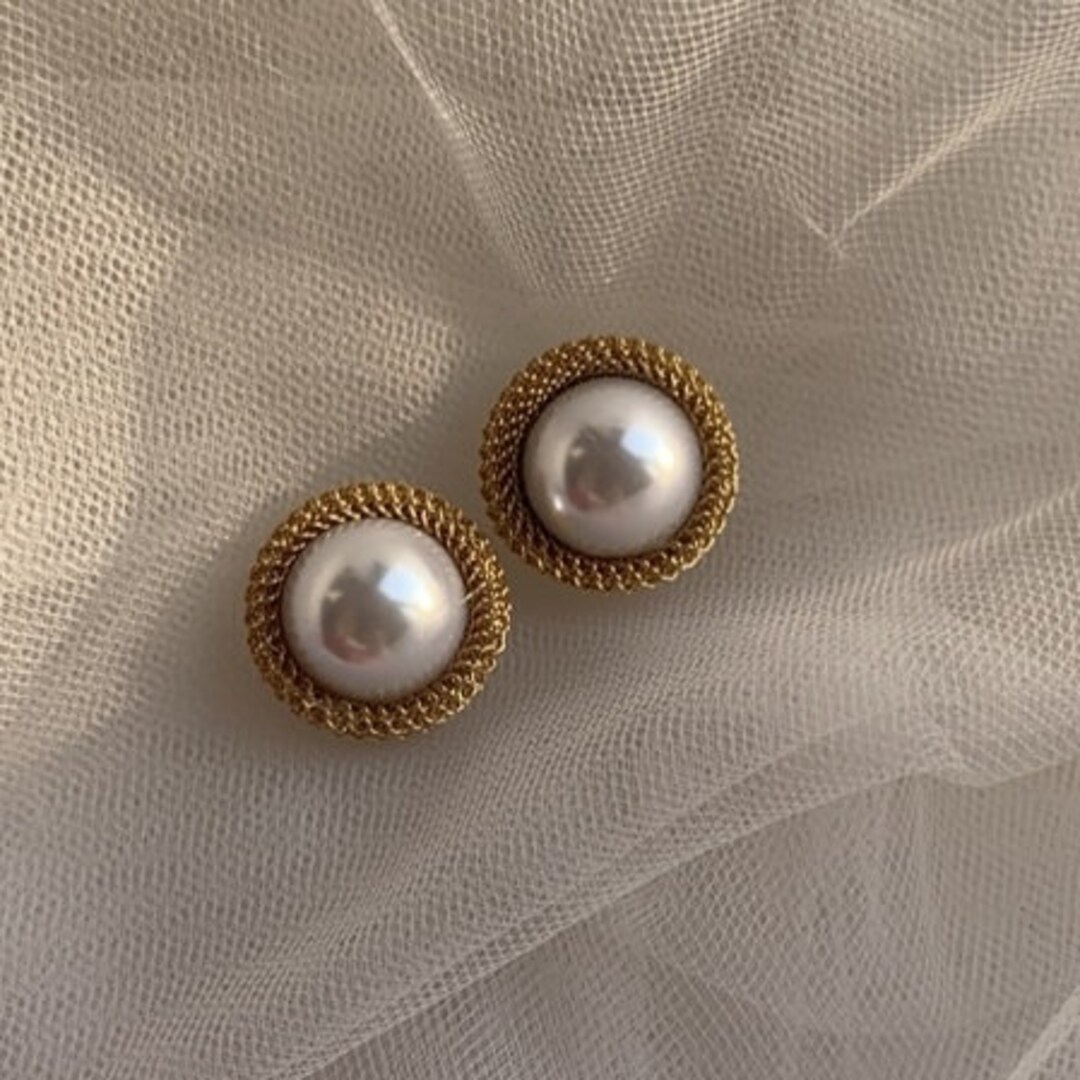 ANTIQUE PEARL Stud Earrings Vintage White Pearl Studs Etsy