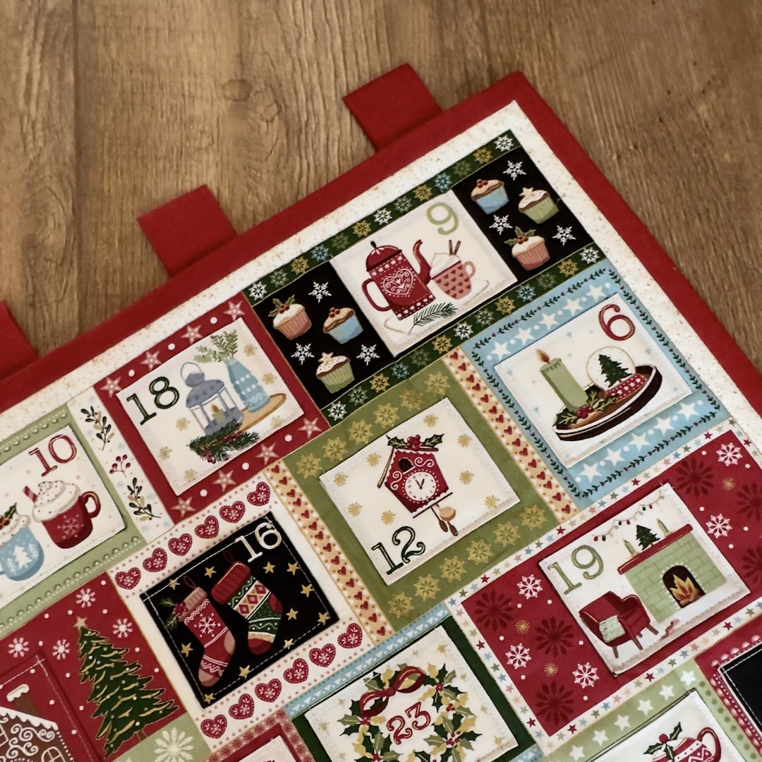 Cosy Quilted Fabric Advent Calendar Heirloom Christmas Etsy