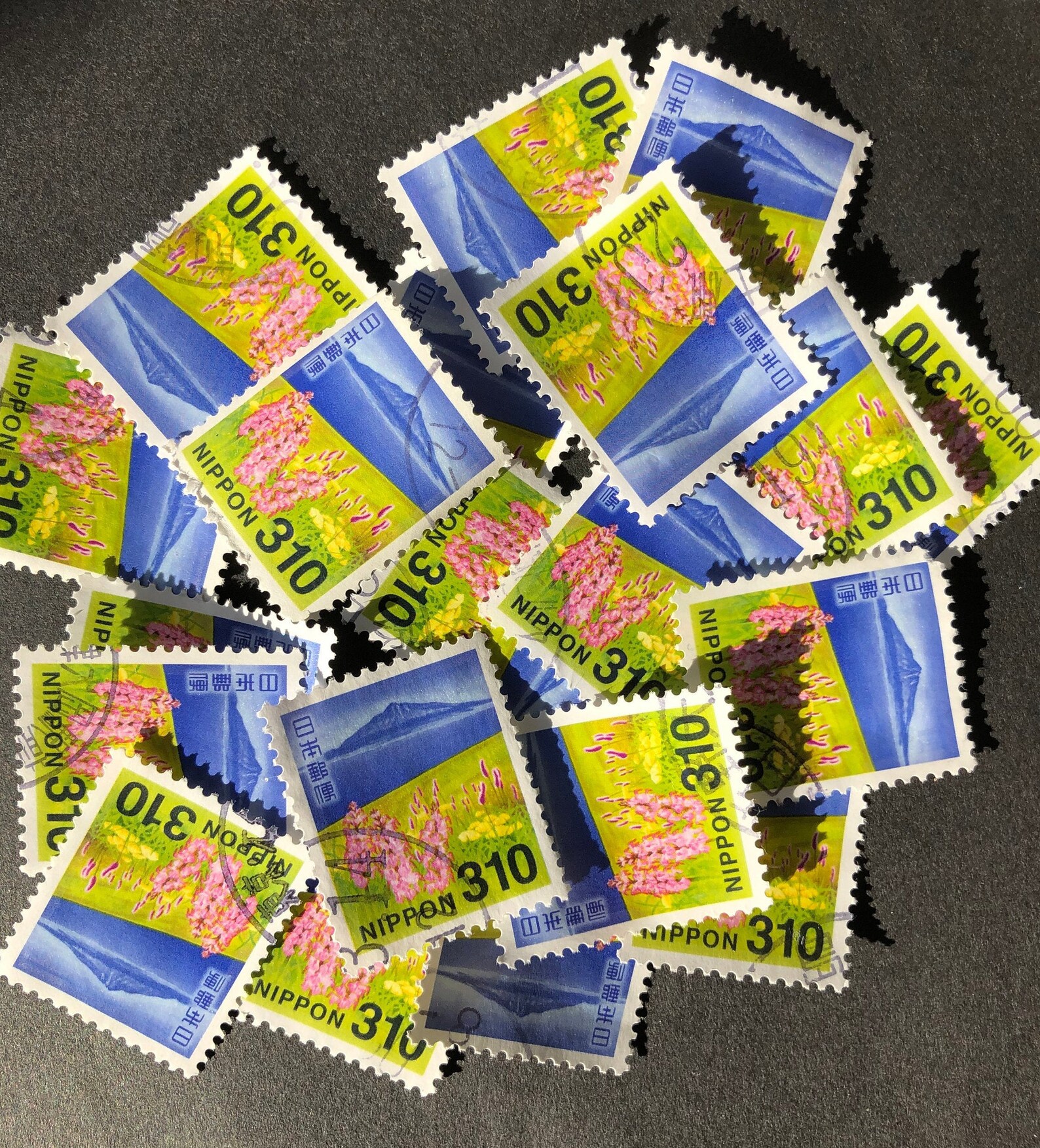 10 X Mount Fuji Sakura Postal Stamps Japanese Postage Stamps for TN