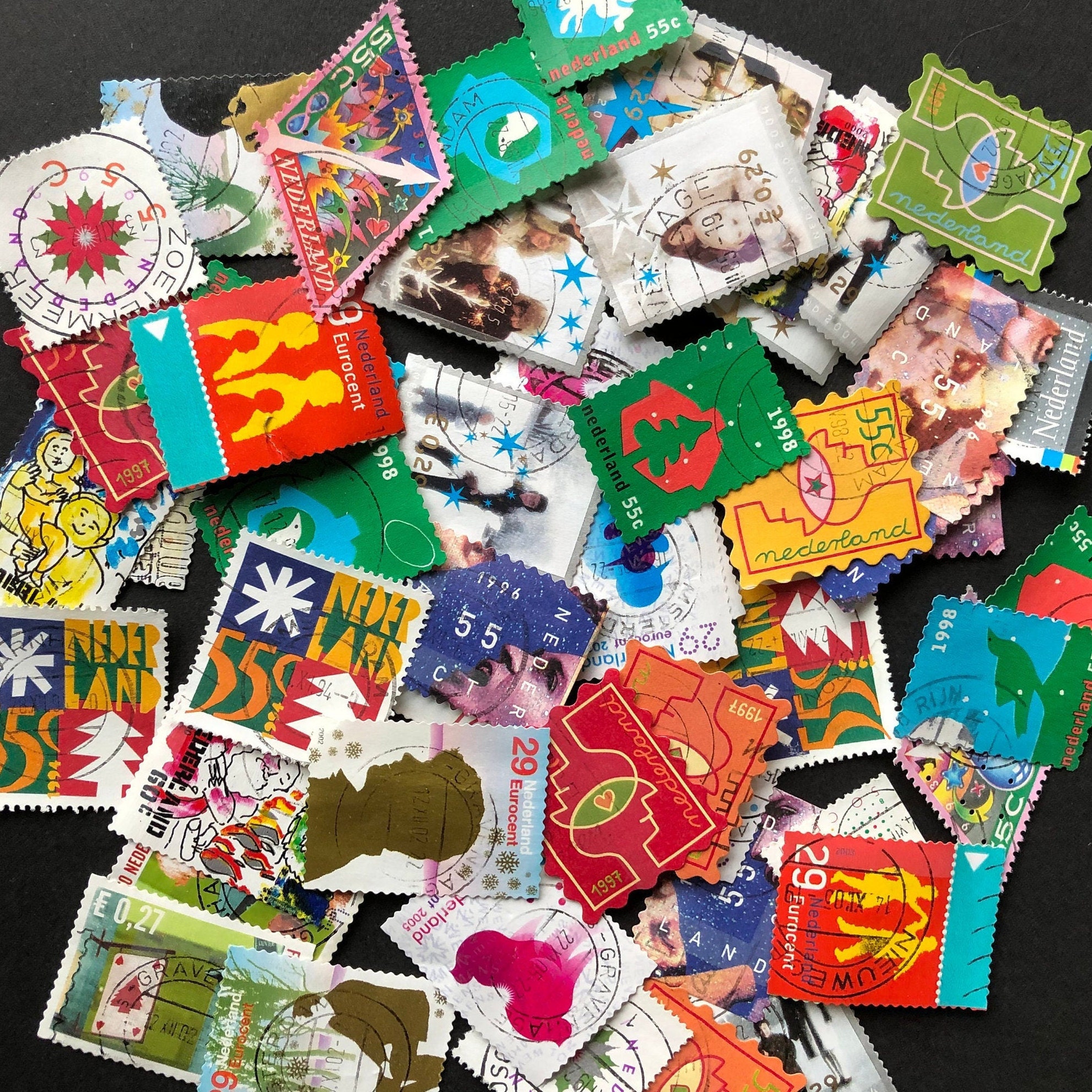 Nederlandse kerstpostzegels Nederland gemengd voor Etsy