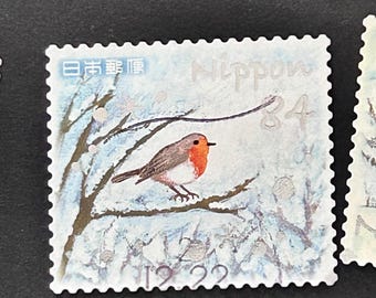 10x Japon hiver / Fêtes / Noël timbres-poste du Japon - pour TN, journal intime, scrapbooking, art de timbres, artisanat, collection