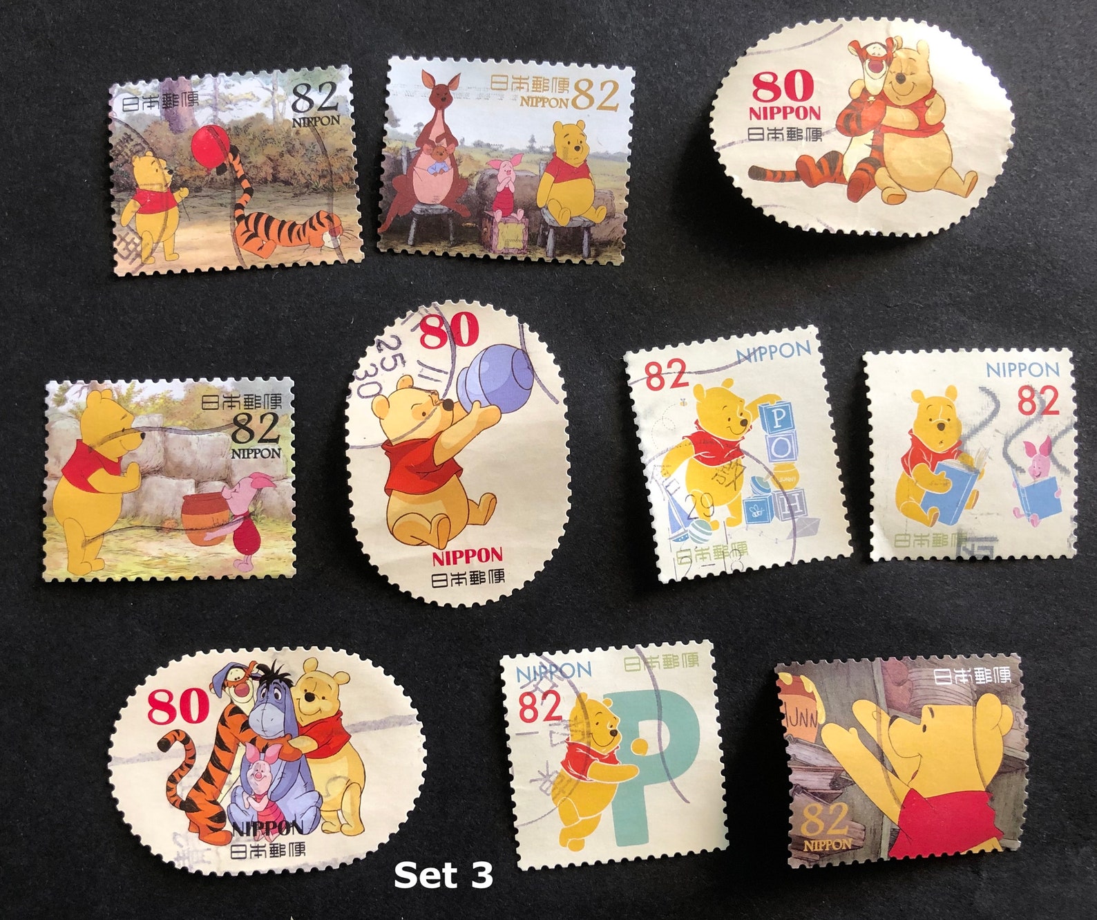 10x Japanese Winnie the Pooh postage stamps for TN Etsy