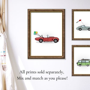 Red Car Digital Download Printable Artwork