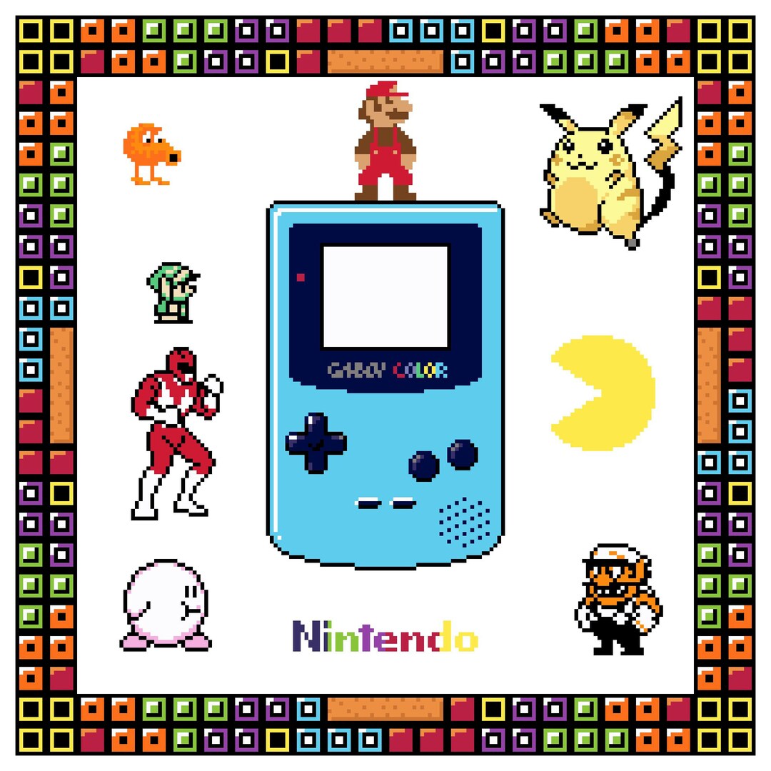 Gameboy Color Cast of Characters - Etsy