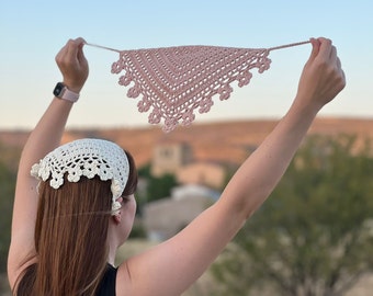 Modèle numérique Bandana Daisy / Modèle au crochet ESPAGNOL SEULEMENT