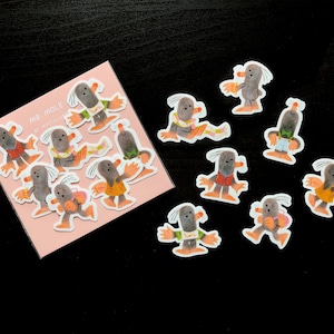 Mr. Mole Sticker Pack di Mocculere / Adesivi fustellati multipli colorati / Carta vinilica lucida