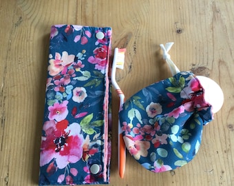 toothbrush pouch and soap pouch set
