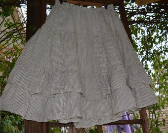 Patou style striped linen petticoat