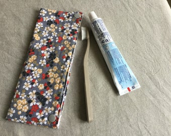 Toothbrush and toothpaste pouch