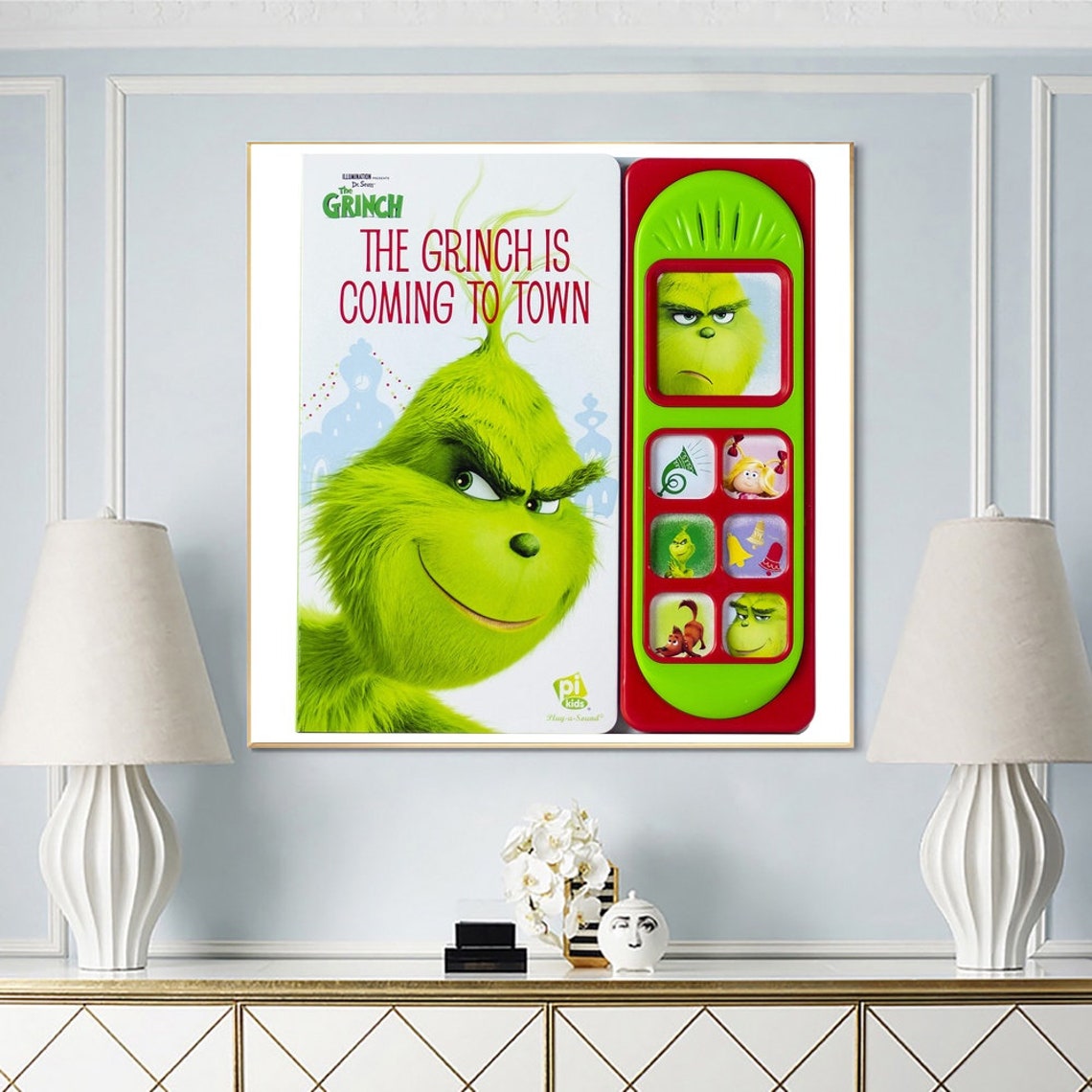 DR. SEUSS' the GRINCH wall decorate art canvas poster no Etsy