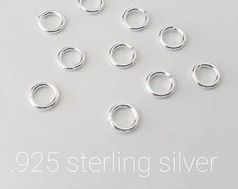 5MM Solid 925 Jump Rings | Solid Sterling Silver Findings | 5mm Open Jump Split Rings | Fine Silver Findings for Jewellery Making