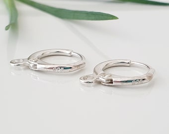 Round Lever Back Earrings - Sterling Silver Fine Jewellery Findings for Earring Making | 925 Sterling Silver Earring Wire | Drop Earrings