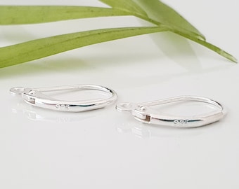 Lever Back Sterling Silver Earrings | Fine Silver Jewellery Findings for Earring Making | Sterling Silver Earring Wire | Dangle Earrings