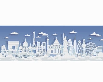 DIAMOND DOTZ "Sparkle the World" 5D Diamond Painting Kit, Home Decor, Wall Art, Landmarks Eiffel Tower Big Ben, Diamond Art