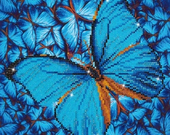 Diamond Dotz "Flutter by Blue”, Butterfly, 5D Diamond Painting Kit, Diamond Painting, Diamond Art Kit, Diamond Embroidery