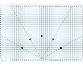 Transparent Cutting Mat, 41cm x 26cm Grid, Cutting Mat, Cutting Accessory Tool, Metric Grid, Mat Tool with Angle Lines