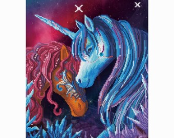 Diamond Dotz “Crystal Garden” 5D Diamond Painting Kit, Mystical Unicorn Diamond Painting Kit, Diamond Art Kit