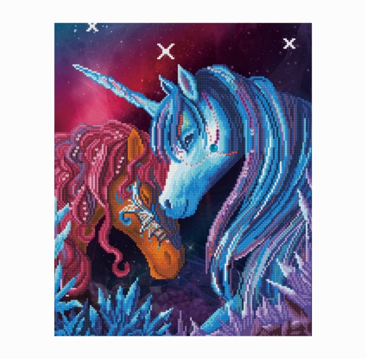 5D DIY My Diamond Art (Unicorn Vs. Dragon) Diamond Painting Kit (NEW)