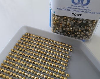 DIAMOND DOTZ 2000pc Drills, Metallic Classic Gold Diamond Painting Dotz, Diamond Art
