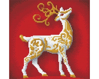 Diamond Dotz “Reindeer” Holiday Edition, 5D Diamond Painting, Christmas Craft Kit, Diamond Art Kit, Reindeer