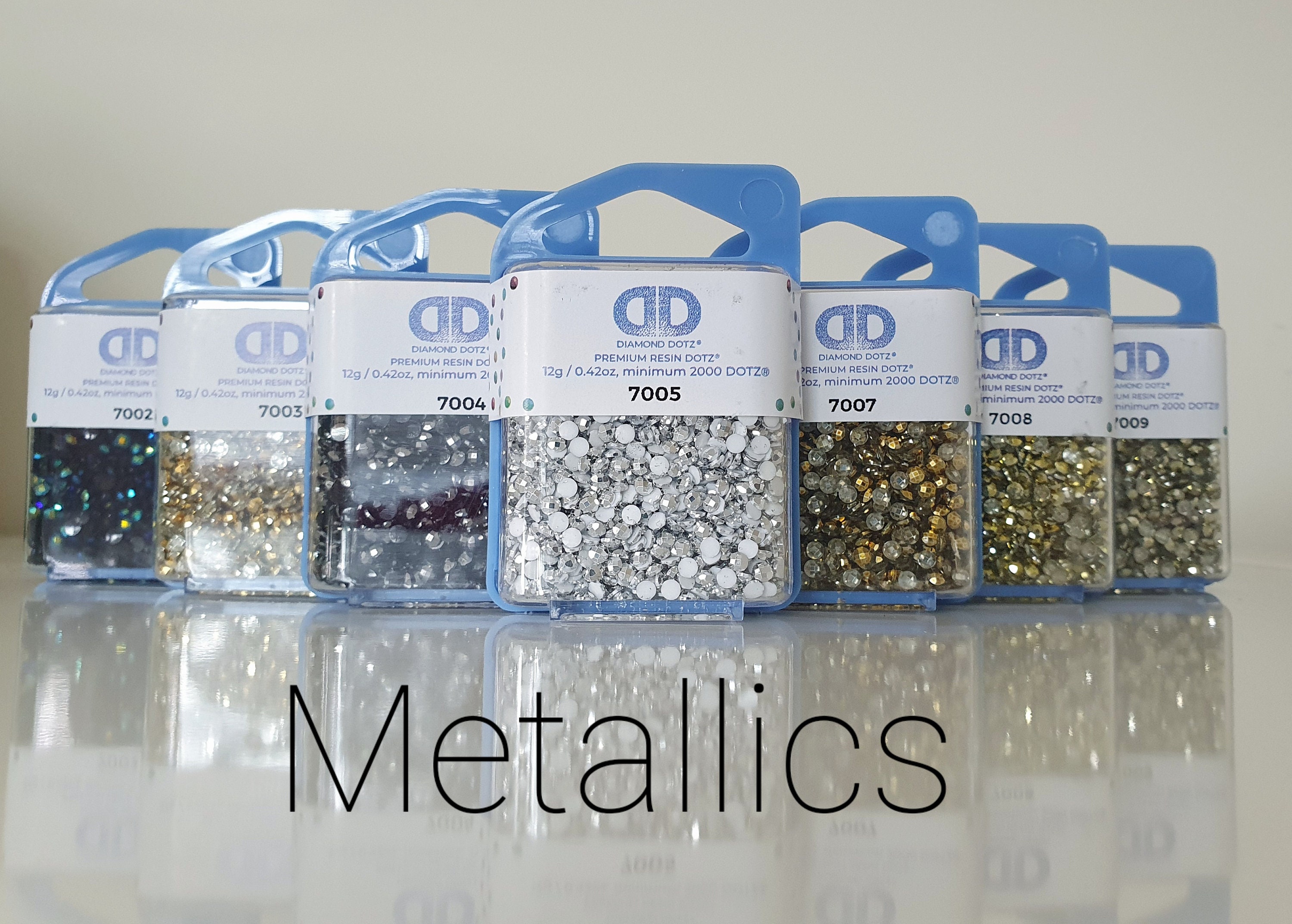 DIAMOND DOTZ Metallics, 2000pc Drills, Gold, Silver, Platinum