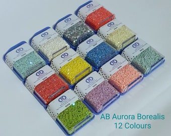 DIAMOND DOTZ AB Aurora Borealis, 2000pc Drills, All 12 Colours Available, Diamond Painting Dotz, Diamond Art, Freestyle Drills