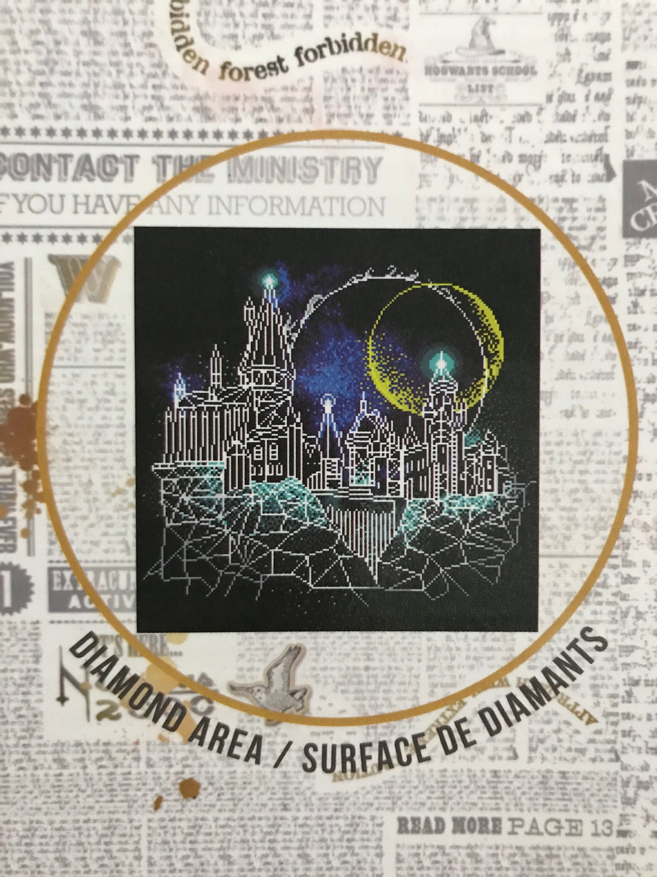 Diamond Dotz Harry Potter Moon Over Hogwarts 5D Diamond | Etsy