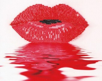 Diamond Dotz "Hot Lips”, 5D Diamond Painting Kit, Diamond Painting, Diamond Art Kit, Diamond Embroidery