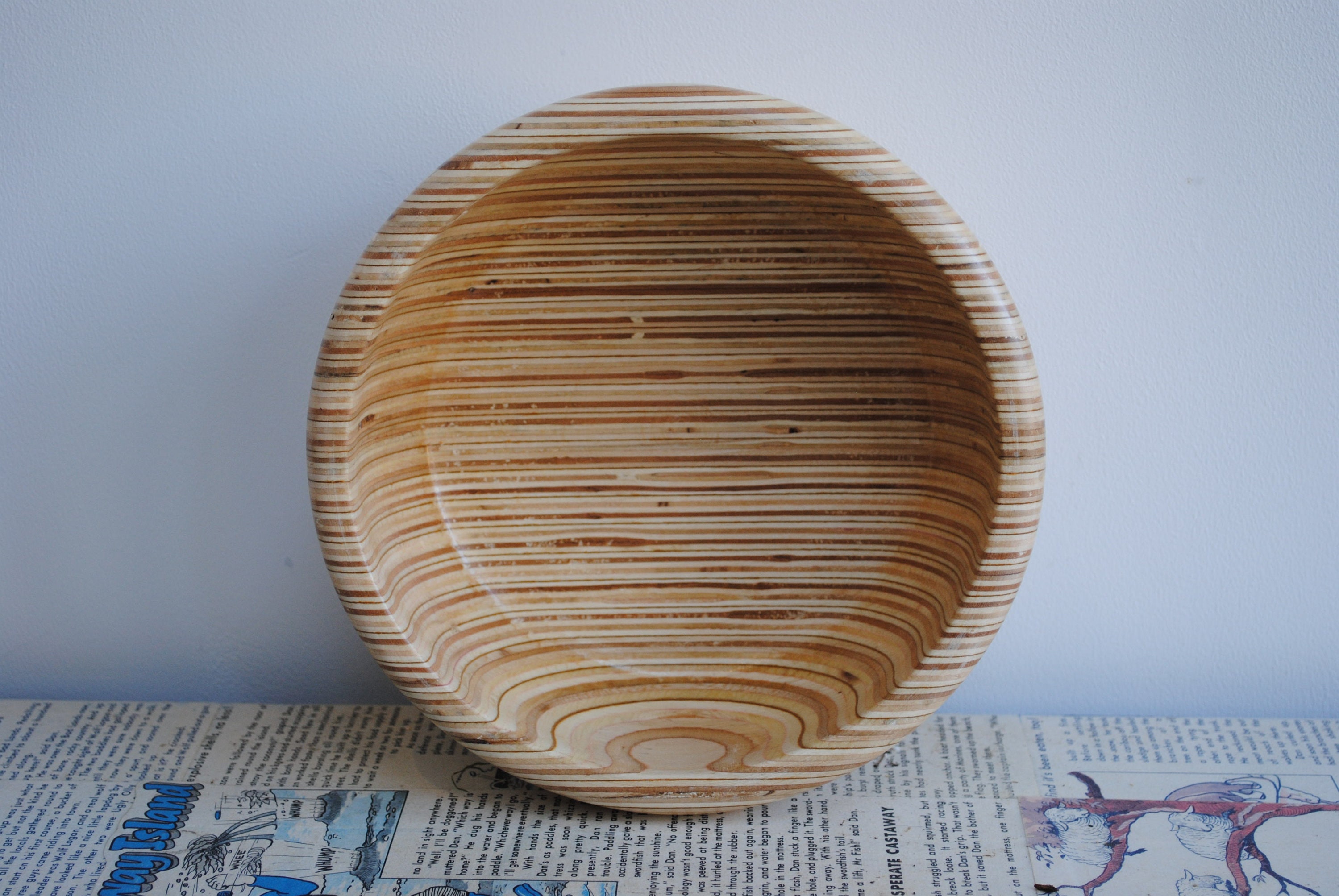 Patterned Plywood Bowl 20cm hand turned in laminated hardwood Etsy