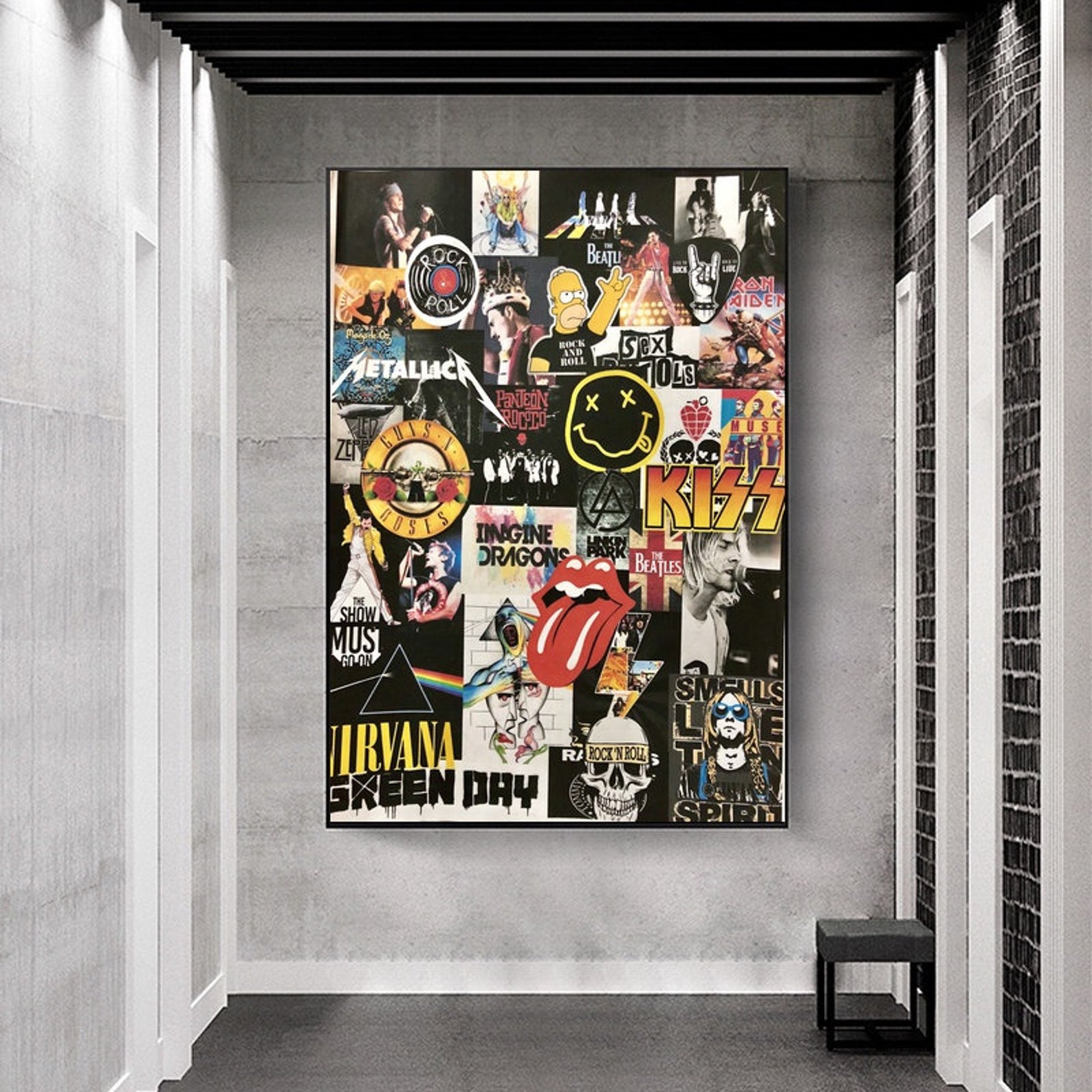 Rock Band Wall Poster Home Decorate Canvas Poster No Frame Etsy