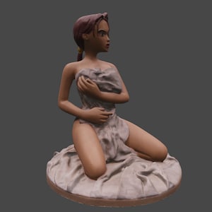 Lara Croft in bed 3D model