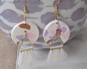 Clay Confetti Tassel Earrings