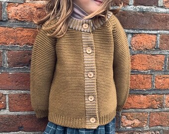 Knitted Children's Cardigan | Burnt Corn