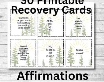 Recovery Addiction Affirmation Cards