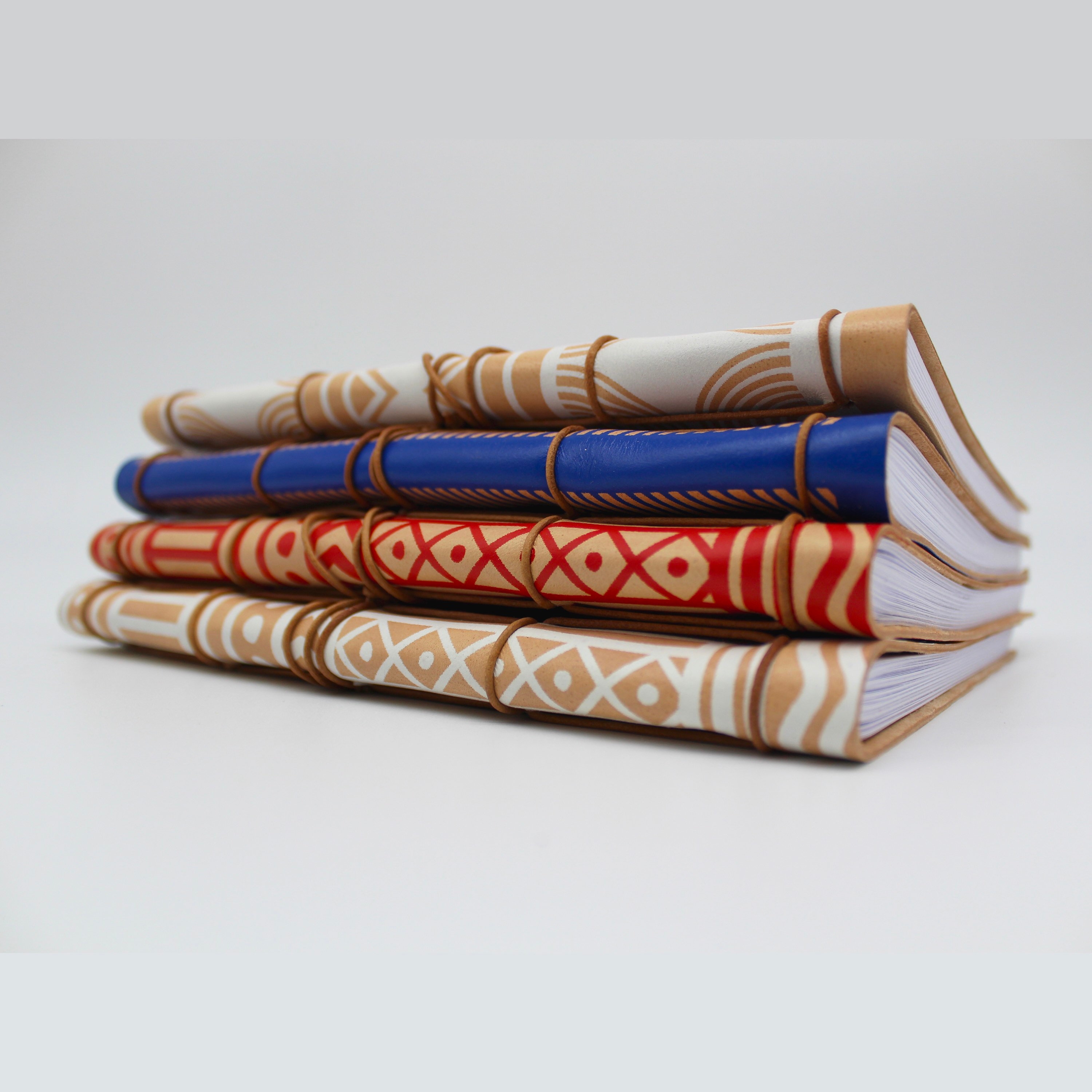 Leather Bound Notebook A5 Leather Journal Geometric Etsy Australia