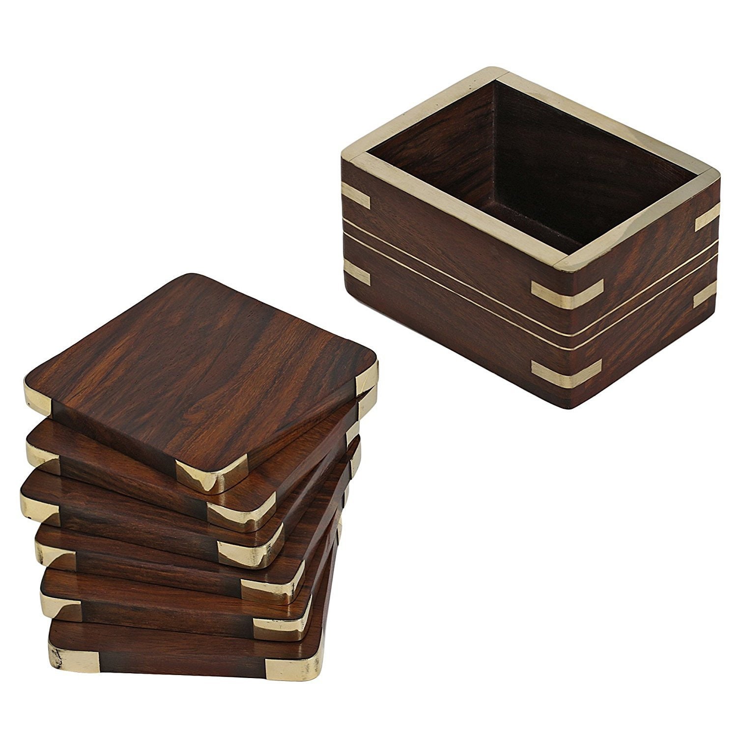 Wooden Drink Coasters Wood Table Coaster Set of 6 for Tea Cups Etsy