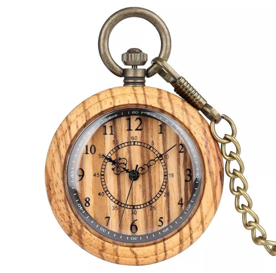 Vintage Wooden Pocket Watches Natural Wood Pocket Watch With Etsy