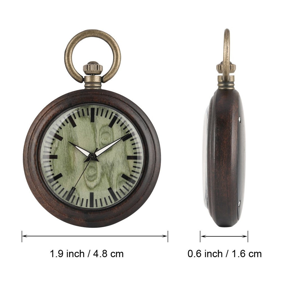 Vintage Wooden Pocket Watches Natural Wood Pocket Watch With Etsy