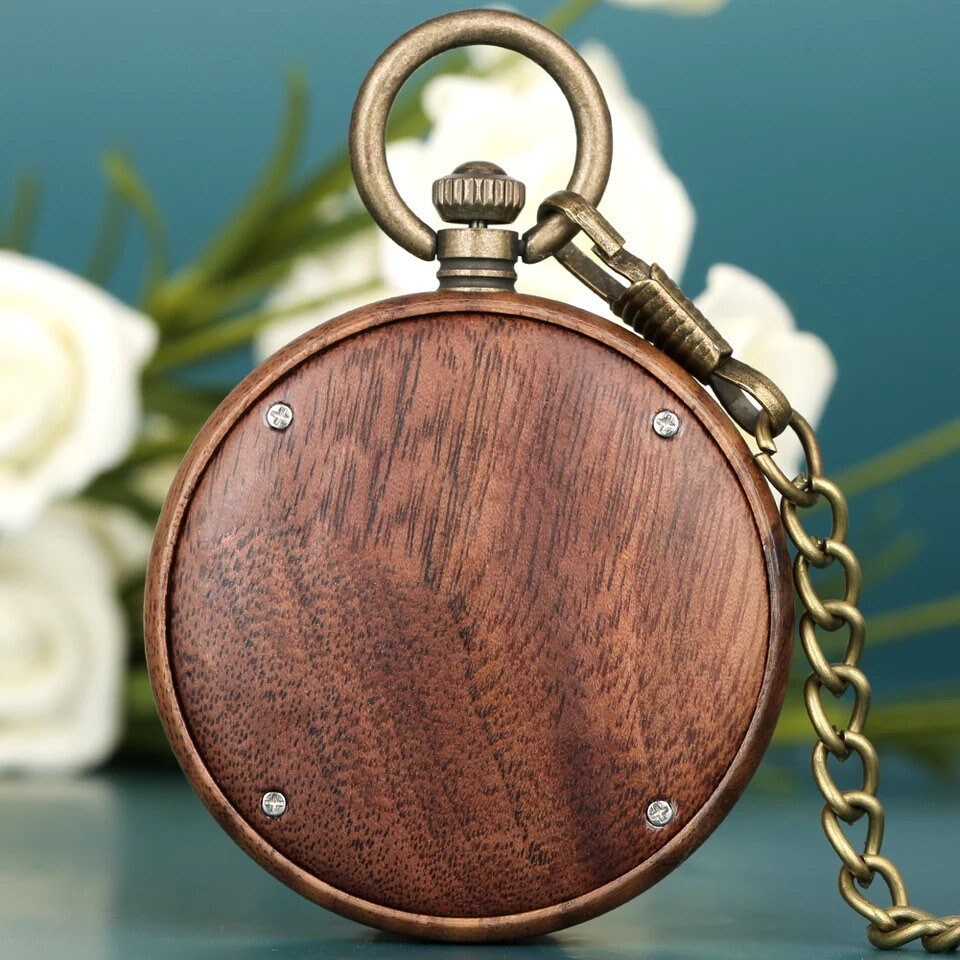 Vintage Wooden Pocket Watches Natural Wood Pocket Watch With Etsy